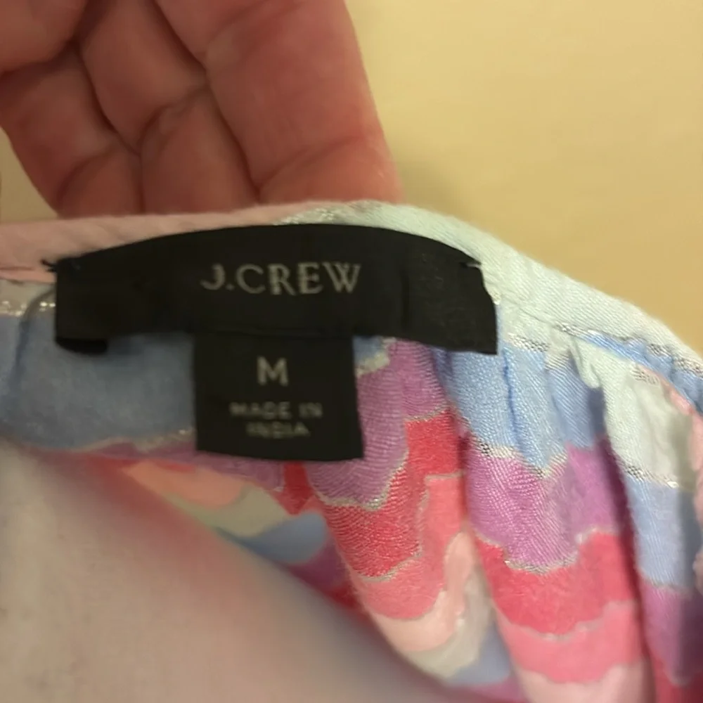J. Crew Pink‎ and Blue Striped Blouse, Medium